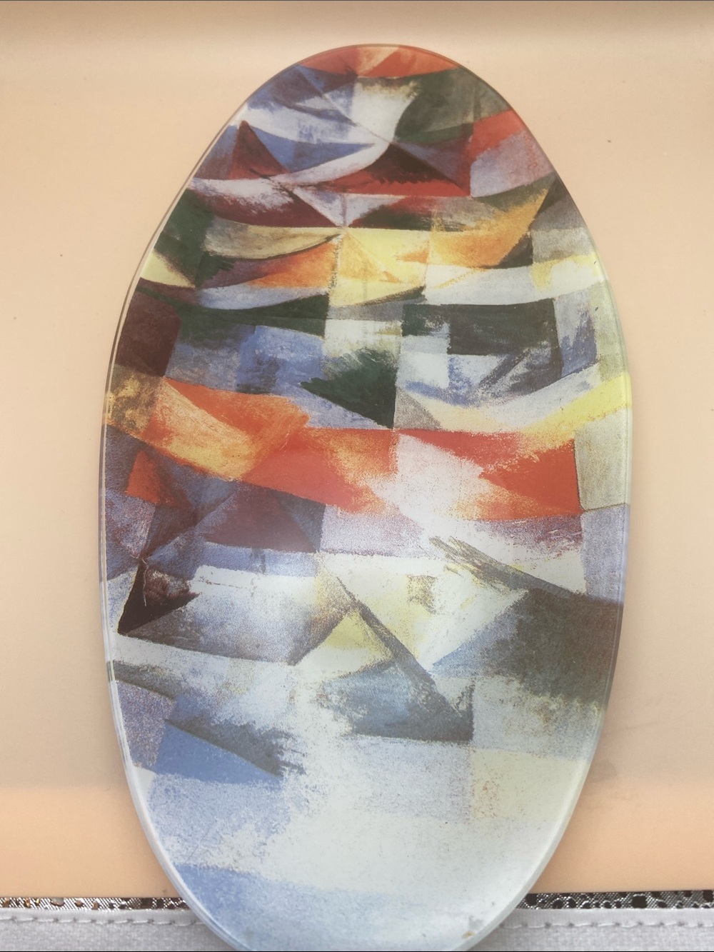 Robert Delaunay oval console bowl."Windows Open Simultaneously" - Picture 8 of 8